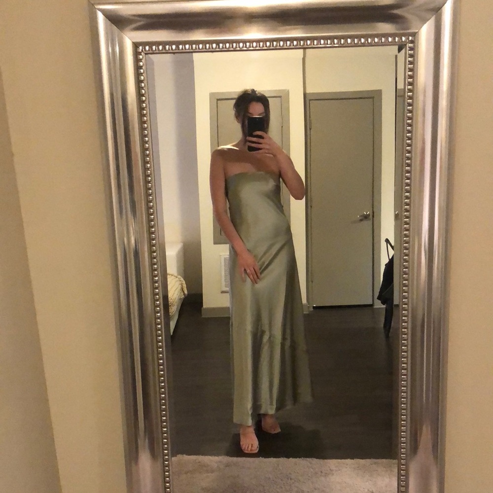 Never Worn! Revelry Leo Dress (Silver Sage) - Petite Maxi Length, Size 4